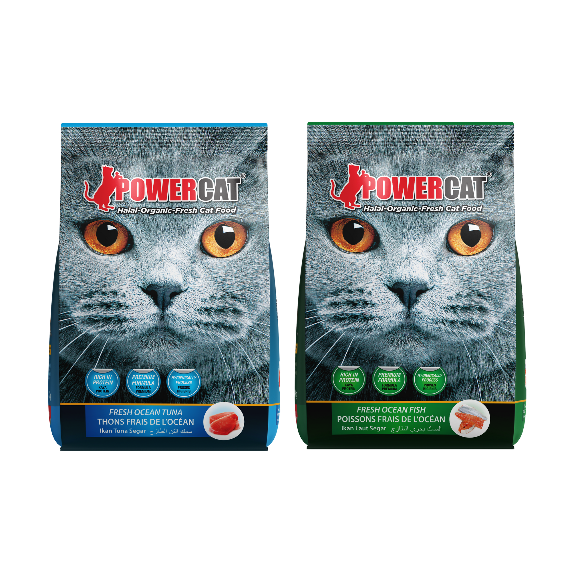 Powercat Fresh Ocean Duo – 1.3 kg Each (Tuna & Fish)