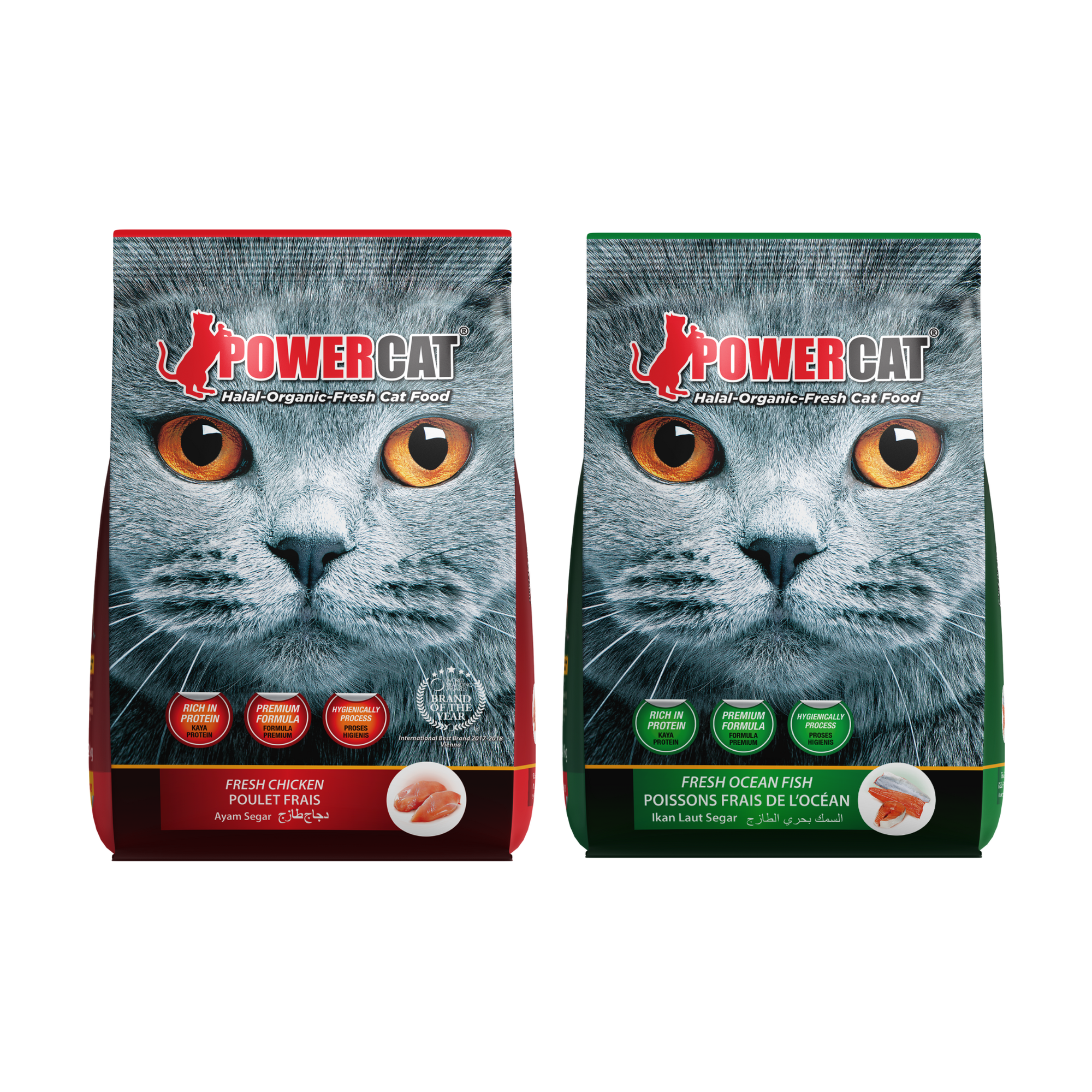 Powercat Balanced Duo – 1.3 kg Each (Fresh Ocean Fish & Fresh Chicken)