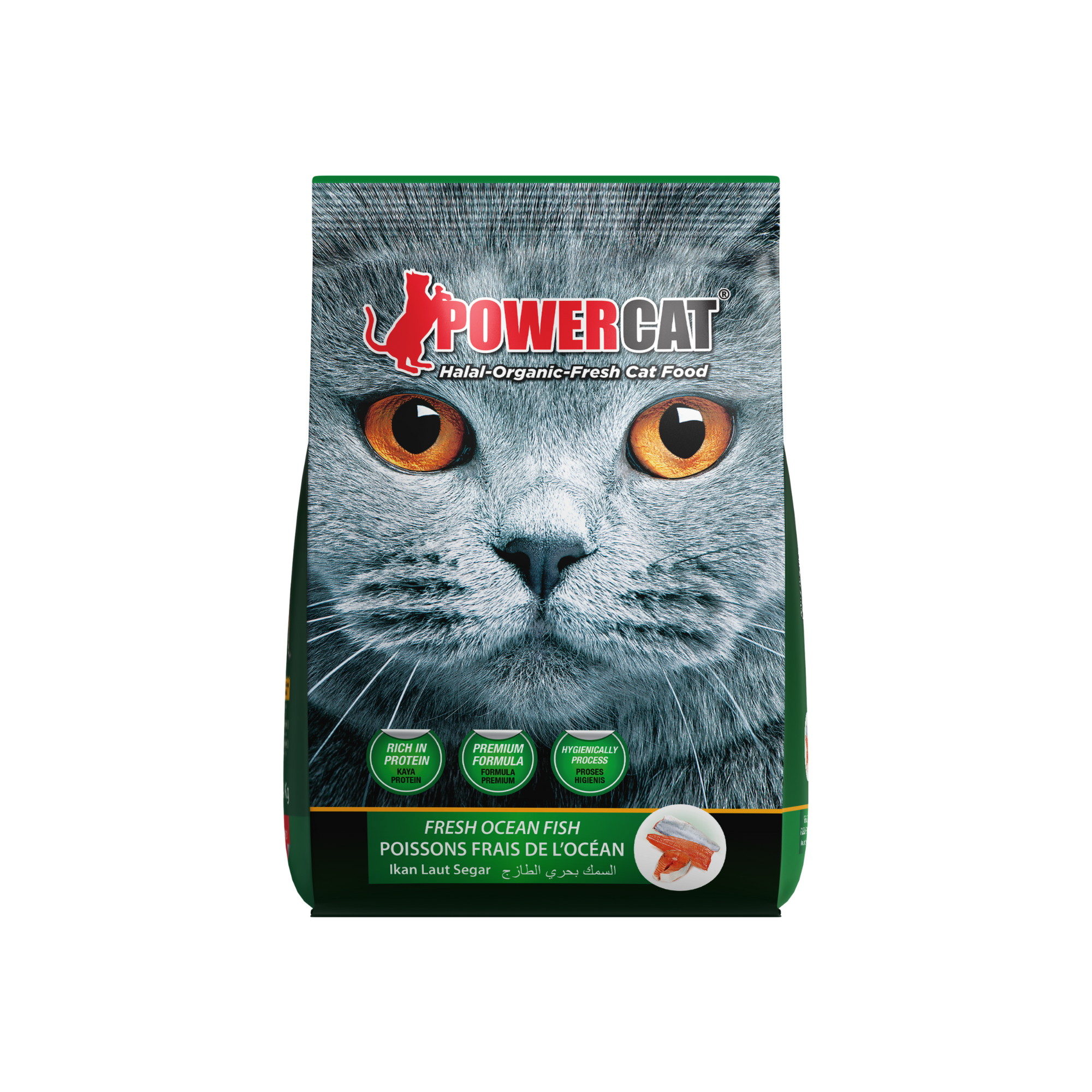 Powercat Fresh Ocean Fish Dry Food - 500g
