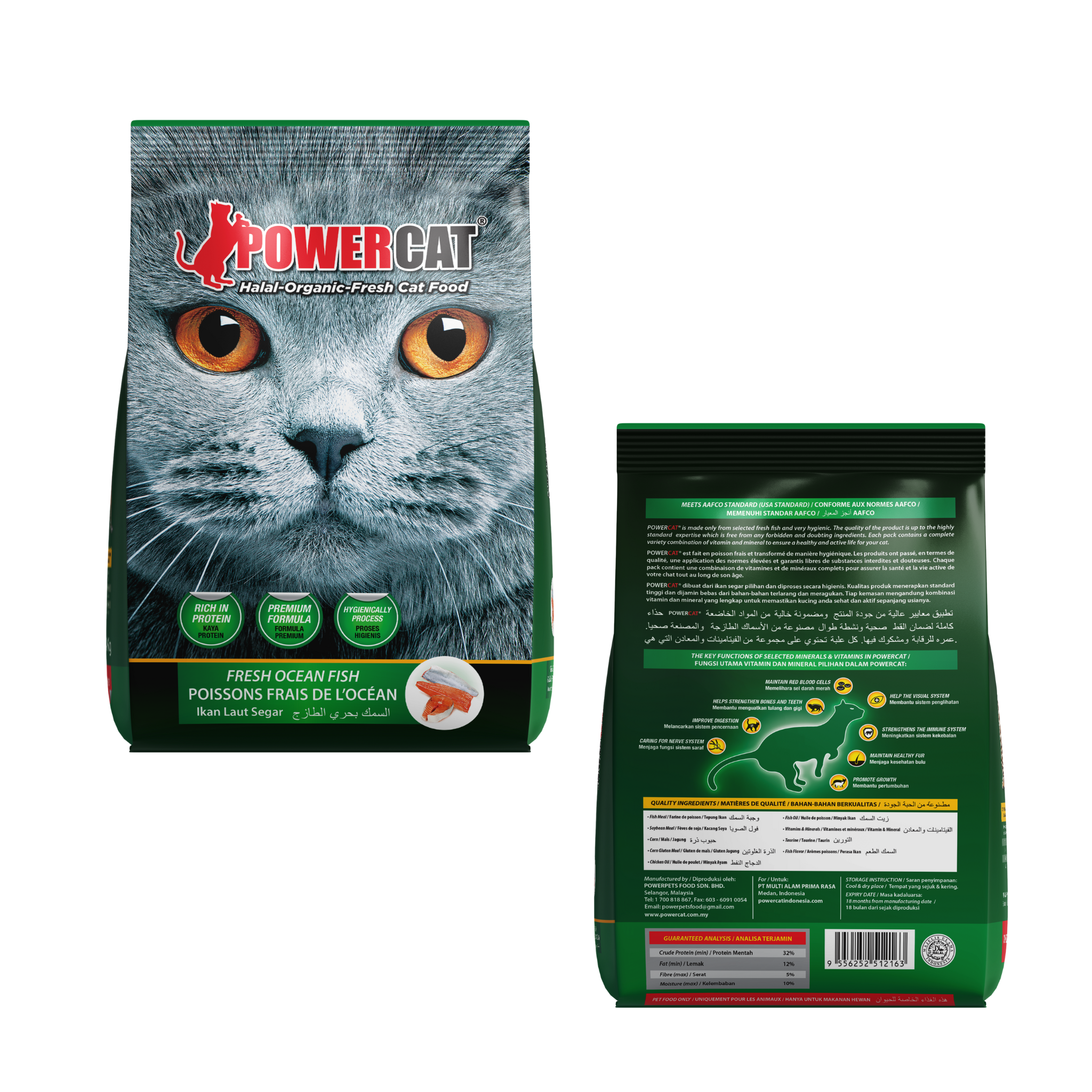 Powercat Balanced Duo – 1.3 kg Each (Fresh Ocean Fish & Fresh Chicken)